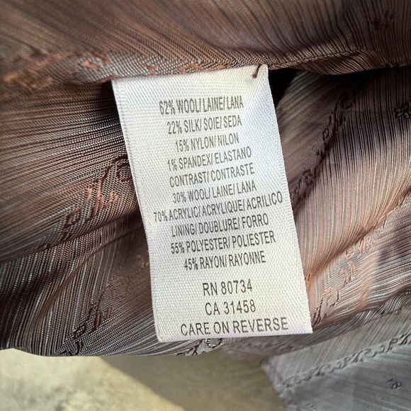 BCBG MaxAzria Women's Blazer Tweed Knit Sleeve Wool Silk Jacket Academia Y2K XS - Picture 9 of 10